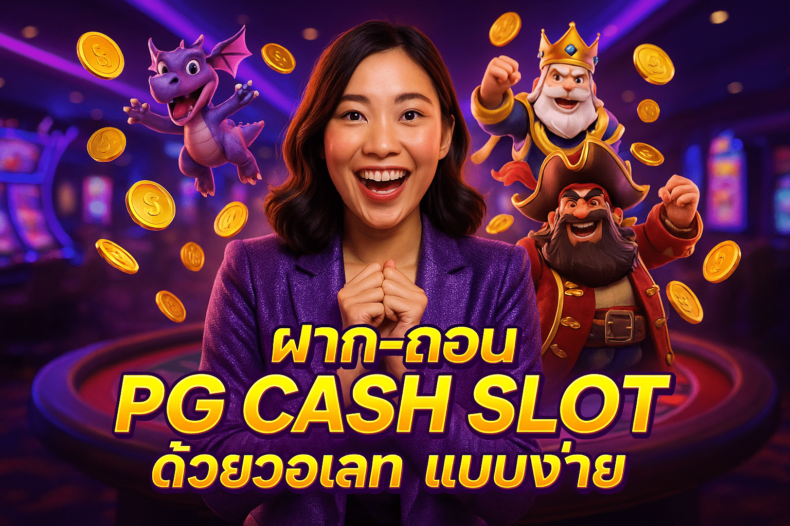 ฝาก-ถอน PG CASH SLOT ด้วยวอเลท แบบง่าย